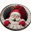 Alfombrilla de suelo de terciopelo de cristal de Nuevo Papá Noel de Temu Transfronteriza, Alfombra resistente a las manchas para sala de estar, Alfombrilla para mesa de café, Felpudo para entrada