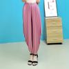 Calça Plissada Lingying K013 Em Estoque Calça Slim Miyake Calça Afunilada Calça Cropped Calça Casual Elástica Stretch 2026