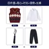 Ropa de jardín para preescolar ropa de primavera y otoño conjunto de dos piezas estilo británico uniforme de escuela primaria suéter de manga larga ropa de clase para niños piezas falsas de dos
