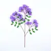 Novos Galhos de Flor Artificial Jacarandá para Decoração de Casamento, Flores Artificiais de Alto Padrão para Paisagismo Interno e Externo, Flores para Decoração de Jardim em Atacado