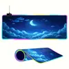 Hermoso Cielo RGB Luminoso Alfombrilla de Ratón Larga para E-Sports Alfombrilla Grande para Teclado de Computadora Alfombrilla de Escritorio Periférico de Computadora