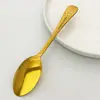 Cuchara de té con patrón de serpiente de acero inoxidable Cuchara de café para el hogar y el restaurante Cuchara removedora Hotel Cuchara de postre de alta gama Cuchara para pastel Cuchara