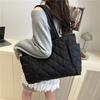 Bolso de Algodón Acolchado Estilo Coreano para Mujer 2026 Nuevo Modelo Bolso Tote Acolchado de Gran Capacidad para Viajes Diarios y Compras Bolso de Hombro