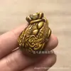 Bolsa de monedas colgante de piedra Ojo de Tigre natural Piedra de tigre ojo de tigre piedra bolsa de monedas colgante al por mayor Madera Piedra cuero colgante de rotura