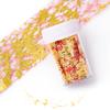 Papel de aluminio dorado de celebridades japonesas en línea Sally net, papel de aluminio dorado, fragmento de papel de aluminio plateado, papel de aluminio de malla para uñas DIY, papel de transferencia, decoración