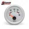 Instrumento Modificado para Coche Blanco y Negro 52mm Luz Azul Sobrealimentado Temperatura del Agua Temperatura del Aceite Presión del Aceite Voltímetro 12V Instrumento Universal