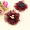 Acessórios de flor de sapato atacado DIY coreano feito à mão placa de fio flor acessórios de cabelo para crianças anel de cabelo segurando materiais decorativos de flores