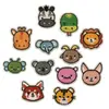 Parches de Tela Bordados al por Mayor, Parches Bordados por Computadora, Parches Autoadhesivos de Animales de Dibujos Animados, Cabeza de Jirafa para Decoración de Ropa