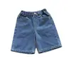 Pantalones Largos Casuales de Mezclilla Lavada Rectos de Ajuste Holgado de Longitud Media Unisex para Niños Marca Grande Verano 488197