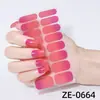Fábrica Zhengxiang Personalizado OEM Cor Sólida Gradiente Filme para Esmalte de Unha Pasta de Unha 16 Dedos Transfronteiriço Adesivo Impermeável Pasta de Unha ODM