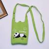 2024 Bolsa de Mão Mini de Tricô Guofeng Panda Bolsa de Celular Fashion Guofeng Bolsa de Ombro Bolsa Casual Versátil
