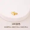 Cen 14K/18K Chapado en Oro de Cobre Accesorios de Junta de Bambú No se Desvanecen Collar DIY Cuentas Espaciadoras de Cintura Pequeña Accesorios para Pulseras