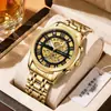 Reloj mecánico de imitación para hombre en stock, modelo nuevo con calendario, diseño hueco, luminoso, impermeable, reloj de pulsera de cuarzo para negocios, venta al por mayor transfronteriza