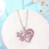 Collar de mariposa de amor estilo europeo y americano para mujer, con letra "l te amo" en forma de corazón hueco, cadena de clavícula, regalo para novias