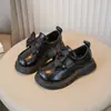 Zapatos Planos de Cuero de Princesa Mariposa para Niñas 2024 Nuevo de Primavera Antideslizantes para Niños Suela Suave Zapatos de Baile Mocasines Retro