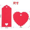 Etiqueta Día de San Valentín Boda Corazón Rojo Forma Amor Regalo Mensaje Tarjeta de Deseo Cuero Vacuno en Blanco Decoración Día de la Madre