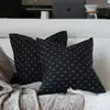 Cojín decorativo estilo nórdico para sofá, funda de almohada de lino con tejido cruzado, ambiente otoñal, diseño con puntada en el borde, simple y fácil de combinar, soporte lumbar