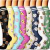 Youlijian 8 pares de calcetines de compresión deportivos para traje multiestilo fabricantes de calcetines de compresión al por mayor disponibles para hombres y mujeres calcetines de compresión