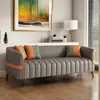 Sofá estilo nórdico sofá para apartamento pequeño sofá para habitación de alquiler de apartamento pequeño sofá para sala de mahjong stock listo línea recta individual cera de aceite