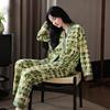 Pijama feminina atacado transfronteiriço primavera e outono novo algodão imitação manga comprida senso de alta qualidade doce casual fofo roupa de casa terno