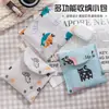 Bolsa de almacenamiento de toallas sanitarias de algodón y lino con diseño de dibujos animados, linda y clara, para toallas sanitarias, para tía, con estilo infantil, portátil