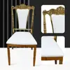 Silla de Aleación de Aluminio Comercial para Hotel con Junta de Bambú y Acolchado Suave, Silla Napoleón para Banquete de Boda al Aire Libre, Silla de Castillo de Lujo