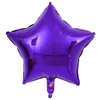Balão de alumínio de 18 polegadas em formato de coração de amor, estrela de cinco pontas, cor sólida, para casamento, festa de aniversário, fabricantes de balões de alumínio decorativos, atacado