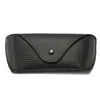 Estuche de Cuero Artificial de Moda para Gafas, Estuche Cuadrado Negro con Cierre de Cremallera Anti-Presión, Almacenamiento para Protección Ocular, Portátil