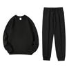 Sudadera con cuello redondo de color liso, algodón jelly grueso, traje juvenil para hombre, pantalón de chándal para hombre, marca de tendencia americana, Otoño e Invierno 2024