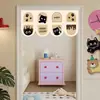 Cortinas de Puerta Lindas, Decoraciones para Ventanas, Cortinas Cortas, Cortinas de Bandera Triangular para Tienda, Media Cortina, Cortinas para Colgar en Puerta sin Taladro, Cortinas Bloqueadoras de Viento para Aire Acondicionado