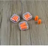 3.5 Caixa Quadrada Pequena Transparente Estojo para Protetor Auricular PP à Prova de Ruído Caixa Quadrada com Duas Tampas Mini Caixa Pequena com Tampa Caixa Plástica Pequena Atacado