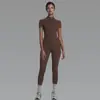 Nuevo mono de yoga con cremallera y manga corta para mujer, de estilo europeo y americano, para cross-border Amazon, body deportivo para danza y fitness