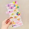 Accesorios para el Cabello de Niños de Dibujos Animados de Verano Pasador Lindo Flor Pasador para Bebé Tocado de Princesa Niña Pequeña Goma Elástica Titular