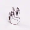 Acessórios de joias DIY atacado gota de óleo Diamante Xizang liga de prata contas de furo grande pulseira de contas cor de ouro rosa contas