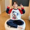 2025 Pijama de Franela Nuevo para Niños Primavera, Otoño e Invierno Engrosado para Niños Medianos y Grandes para Niñas Terciopelo Coral Traje para el Hogar