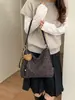 Bolsa Feminina Transfronteiriça Bolsa Tote Estampa de Leopardo Retrô Bolsa de Ombro Único Transversal Feminina Outono/Inverno Grande Capacidade Bolsa de Axila Versátil Estilo Preguiçoso