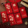 Envelope Vermelho de Casamento Alta Qualidade Peônia em Relevo Rosa Mil Yuan Estampagem a Quente Caractere Alegre Saco de Envelope Vermelho Presente de Casamento Saco de Envelope Vermelho