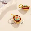 Colgante antiguo de oro estilo chino con cuenta de gota de aceite tridimensional, colgante con material para pulsera de cuentas DIY, collar, joyería