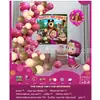 Conjunto de Balões de Aniversário Infantil para Crianças de 1 a 5 Anos, Suprimentos de Decoração para Cena de Festa, Conjunto Completo para Meninos e Meninas