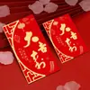 Sobre Rojo de Año Nuevo Venta al por Mayor Suministros para Bodas Papel Rígido Estampado Dorado Paquete Rojo Cumpleaños Lista Dorada Título Premio Palabra Feliz Sobre Rojo de Boda