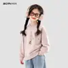 Moletom Feminino Outono 2026 Nova Roupa Infantil Estilosa para Crianças Maiores Roupas Casuais da Moda Tops Infantis Tendência