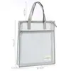 Bolsa de malla especial para exámenes, bolso de un solo hombro, bolso para tutores, bolsa con cremallera, archivador de datos A4, malla transparente, gran capacidad