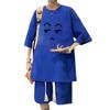 Conjunto de Casal Solto Plus Size Conjunto de Duas Peças 2026 Jovem Tendência Casual Roupa de Basquete Conjunto de Shorts e Manga Curta