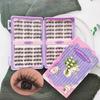 Caja de Regalo para Pestañas Postizas Transfronterizas Empaque Ocho Filas Yf18 Pestañas Postizas Dobles en Forma de V Rizadas Voluminosas Racimo Individual Pestañas Postizas Sin Pegamento