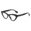 Novos Óculos Europeus e Americanos Cross-Border Cat-Eye Color-Blocking Anti-Luz Azul, Armações de Óculos de Moda Retrô, Óculos Lisos Tendência, Óculos Sem Grau