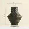 Jarrón de Cerámica Simple y Creativo Shumen para Flores Secas con Diseño de Nicho para Decorar Mesas de Sala de Estar y Arreglos Florales