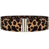 Moda Coreana Combinable Cinturón Delgado Elástico Decorativo para Vestido de Mujer Estampado de Leopardo Cinturón Pequeño Trendy