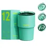 Caneca de Carro 12oz Aço Inoxidável 304 Copo Dobrável Caneca de Café Doméstica Copo Térmico de Carro Caneca de Viagem Portátil à Prova de Vazamento