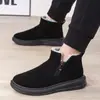 Botas Chelsea Estilo Coreano Versáteis Botas de Couro Grossas Tendência Masculina Botas de Neve Tendência Masculina Venda por Atacado Novo Estilo Botas de Algodão Quentes com Forro de Lã