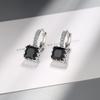 Temperamento transfronterizo pequeño fresco incrustado circonita cuadrada diamante hebilla de oreja simple dulce aretes de diamantes completos joyería para la oreja hebilla de oreja cobre versión coreana